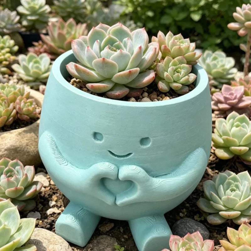 Maceta Cariñosa con Diseño Kawaii