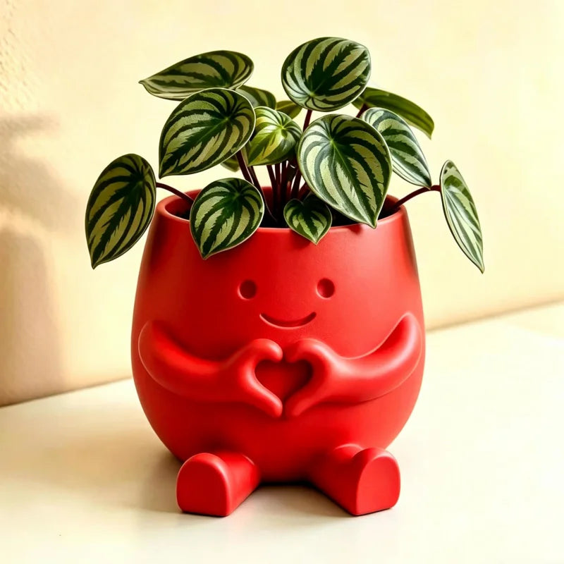 Maceta Cariñosa con Diseño Kawaii