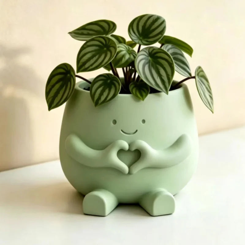Maceta Cariñosa con Diseño Kawaii